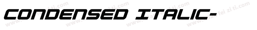 Condensed Italic字体转换